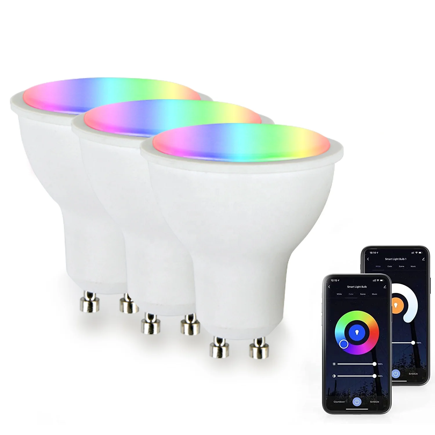 Умная Светодиодная лампа Tuya RGB + CCT 5 Вт с поддержкой Wi-Fi и Google Home