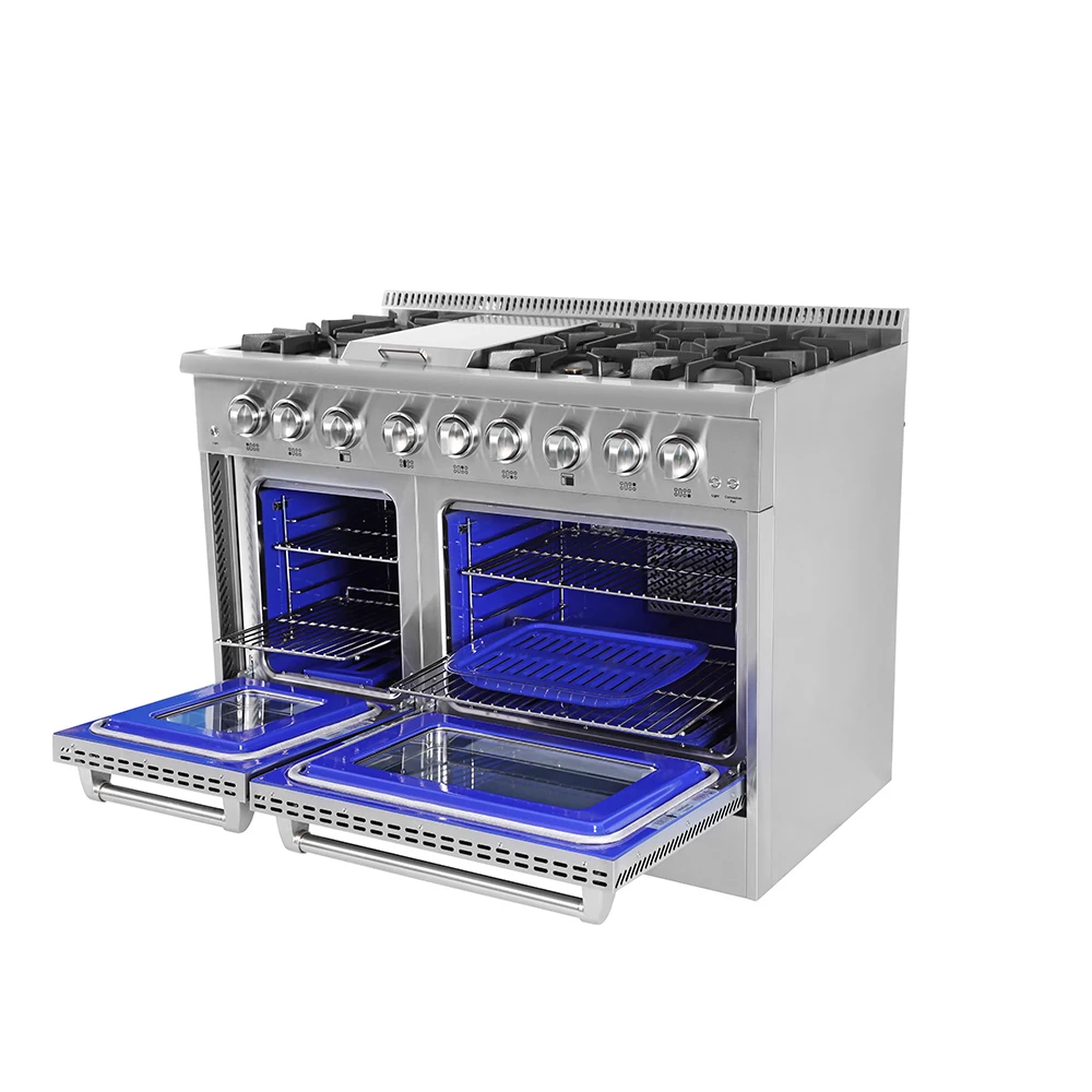 Double Oven 48 Inch Gas Range with 6