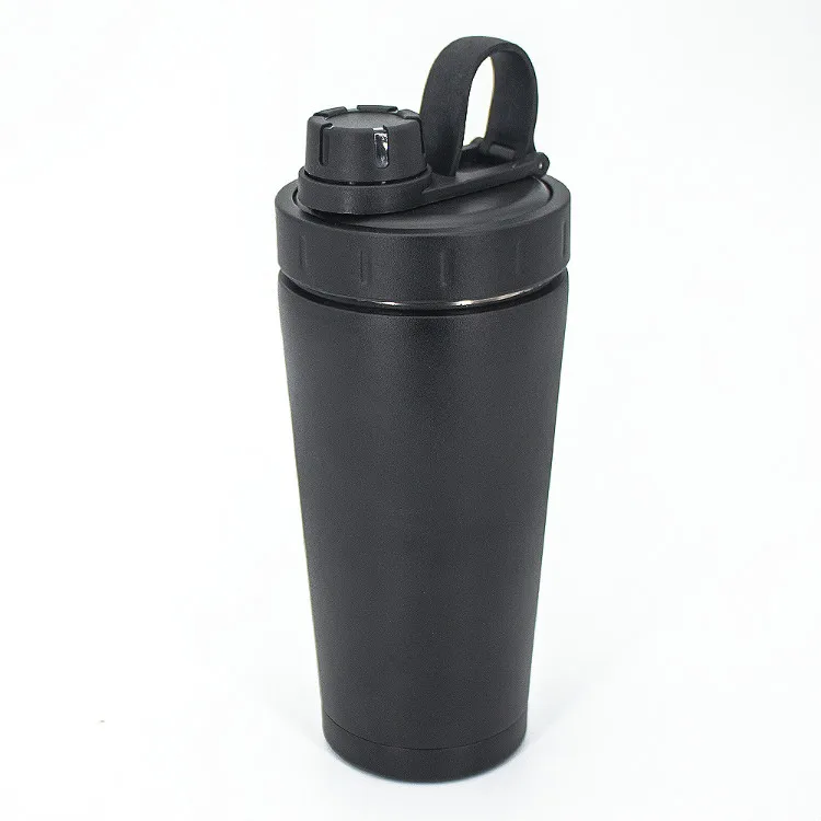 Double wall 304 stainless steel vacuum flask exercise fitness protein shaker bottles water jug