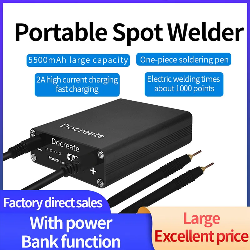 DH20 Pro Adjustable 9 Gears DIY Mini Spot Welding Machine With Quick Release Pen Nickel Plate 18650 Battery Welder Spot Welder