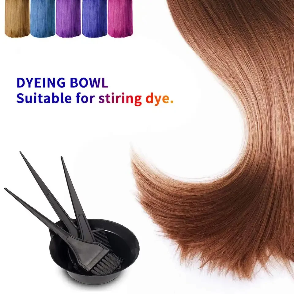 Custom Logo 4pcs Economical Hair Coloring Dyeing Tools Baked Bowl Comb Hair Styling Tools For Tint Coloring Hair Bleach