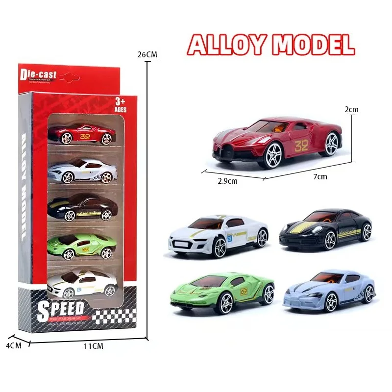 Разные стили, 5 шт. в наборе, масштаб 1:64, литье под давлением, раздвижная модель автомобиля для детей, подарки для мальчиков и девочек