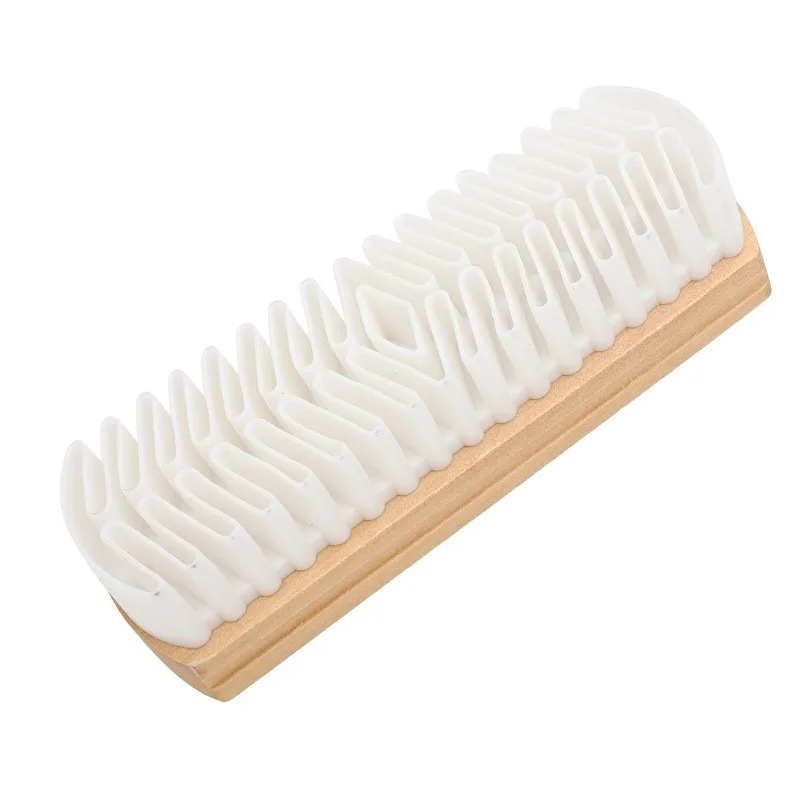 Wholesale Solid Wood  Raw Rubber Cleaning Shoe Brush Velvet Leather Suede Snow Boots Shoe Brush