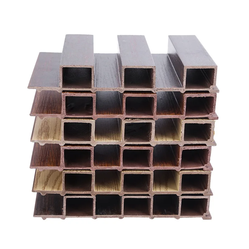 China Wholesale Wholesales Home Decoration WPC Fade Wood Plastic Composite Panel 3D Wall Cladding