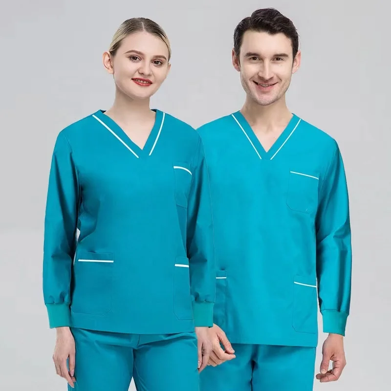 Nursing Hospital Sets Medical Scrubs Suit Doctor Nurse Hand Wash Clothes Set Dental and Oral Beauty Salon Work Clothes