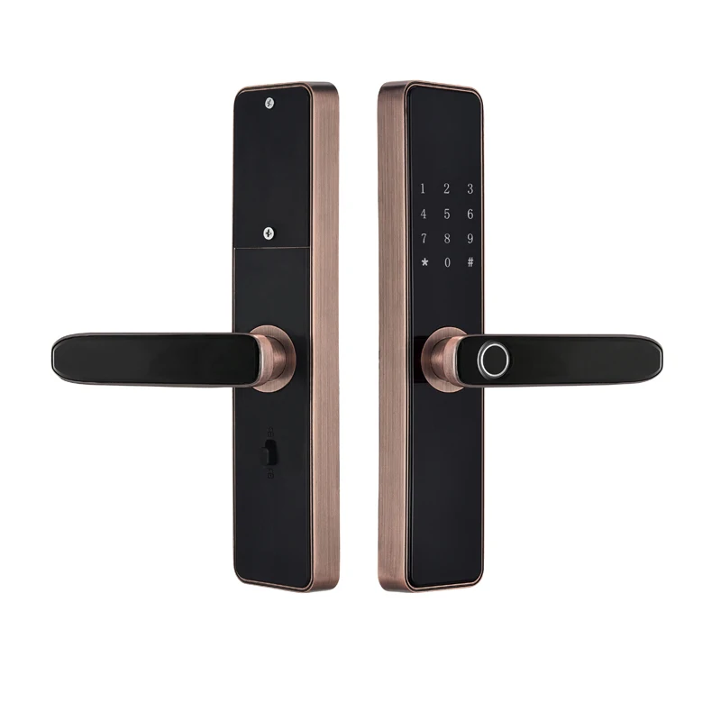 Safety gate door smart fingerprint card password lock for aluminum door
