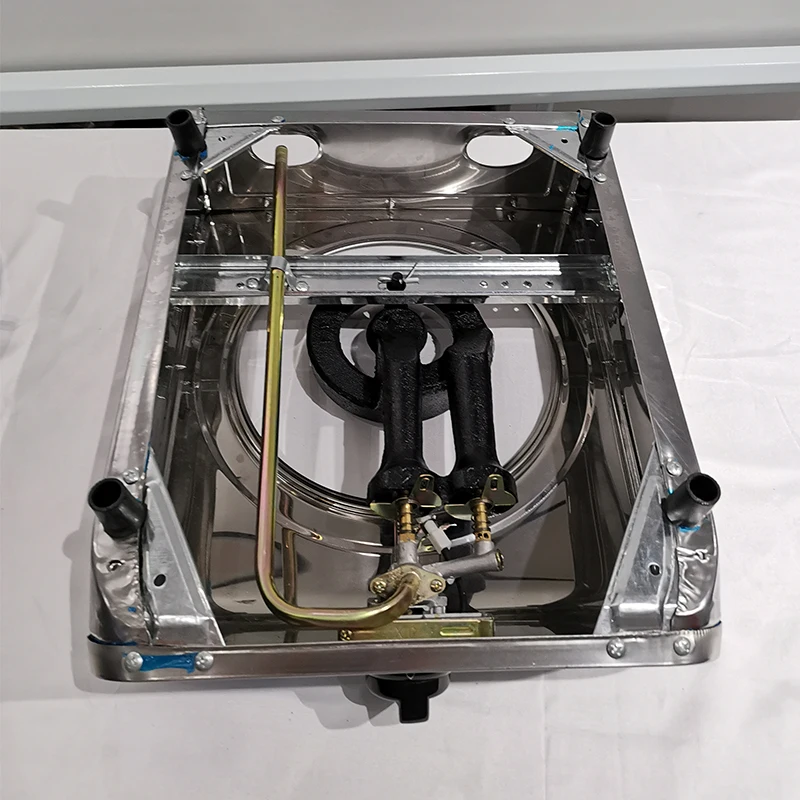 
New model automatic ignition stainless steel panel single cylinder big burner gas stove 