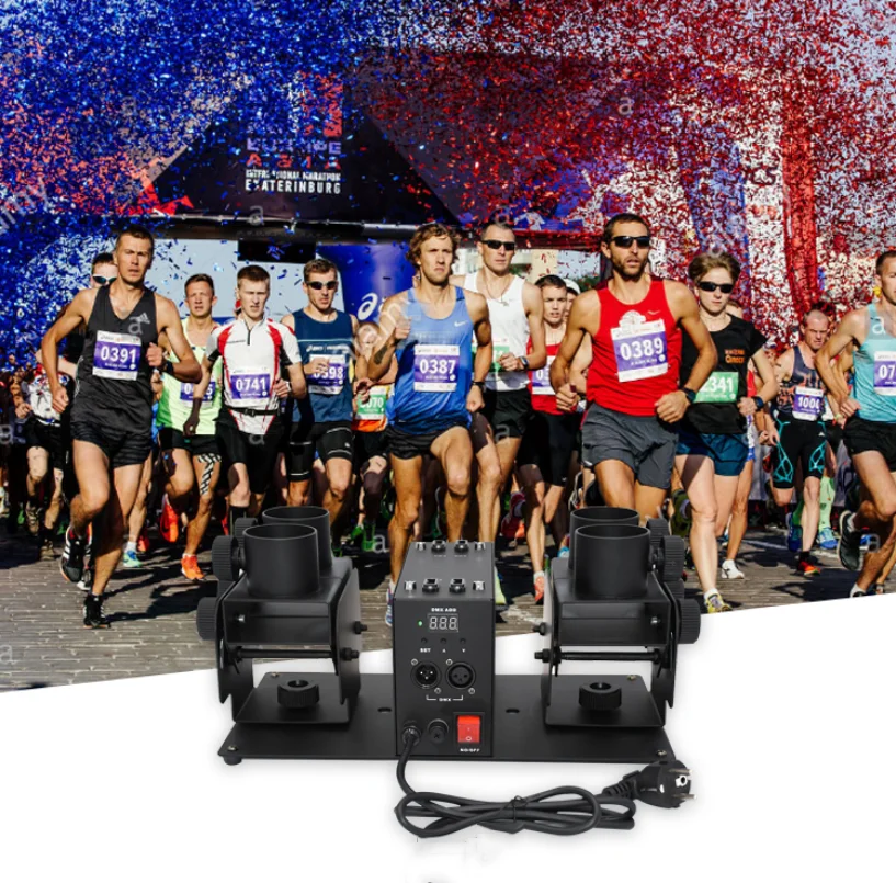 Хит продаж установка для дискотеки с 4 лампами бумажное конфетти машина стример пушка конфетти Электрический удар бумагоделательная машина для свадебной вечеринки диско ди-джей YS-84