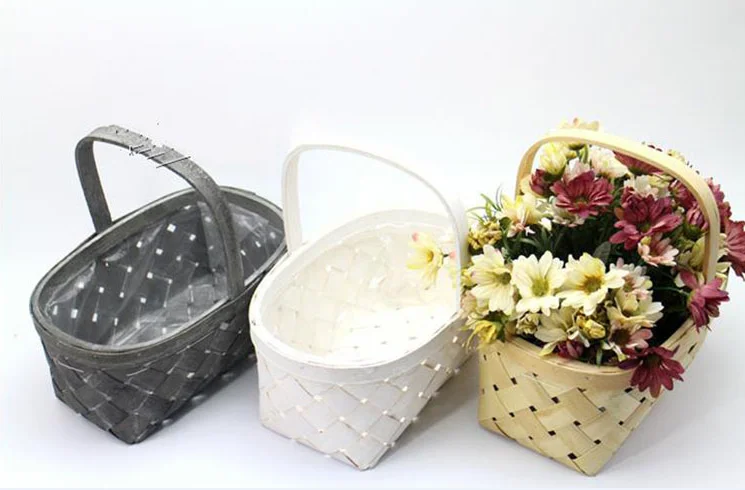 Disposable Wood Fresh Fruit Basket for Strawberry Tomato Apple