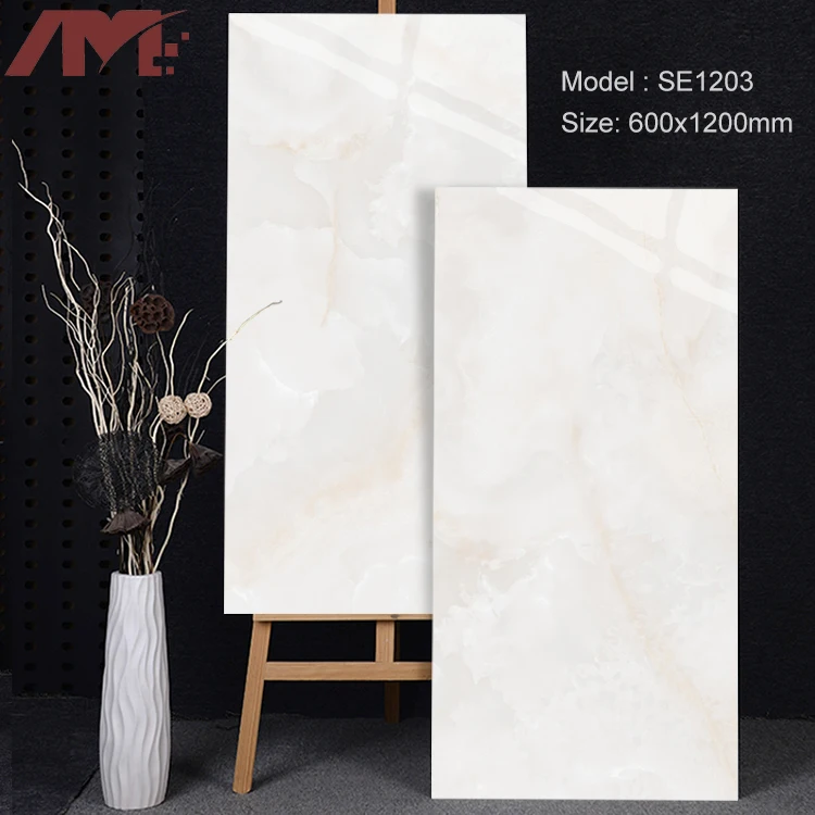 Artificial marble polished porcelain big tile floor sintered stone