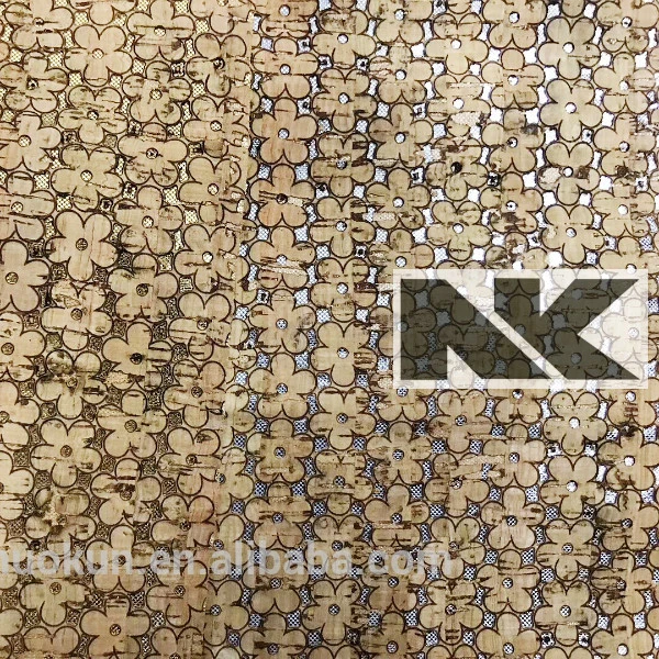 Cork Leather cork fabric sheet with all kinds of patterns for bags and shoes craft