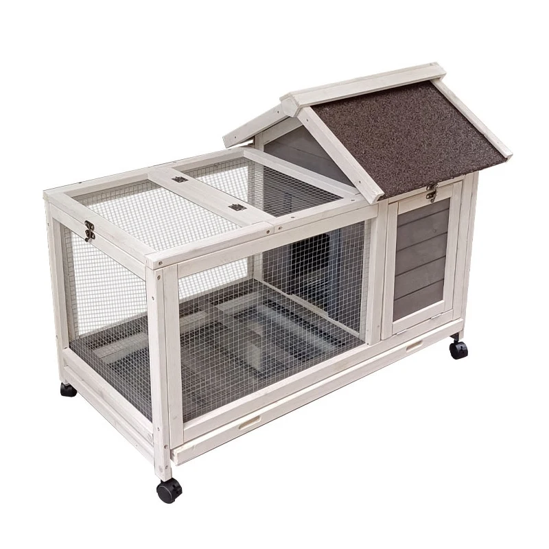 Wholesale Commercial Wooden Large Run Animal Cage with Nesting House pet cage with Metal Wire Industrial chicken coop