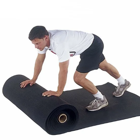 Multifunctional anti-vibration noise-reduction easy-to-scrub decorative rubber coated hard mat durable epdm rubber mat roller