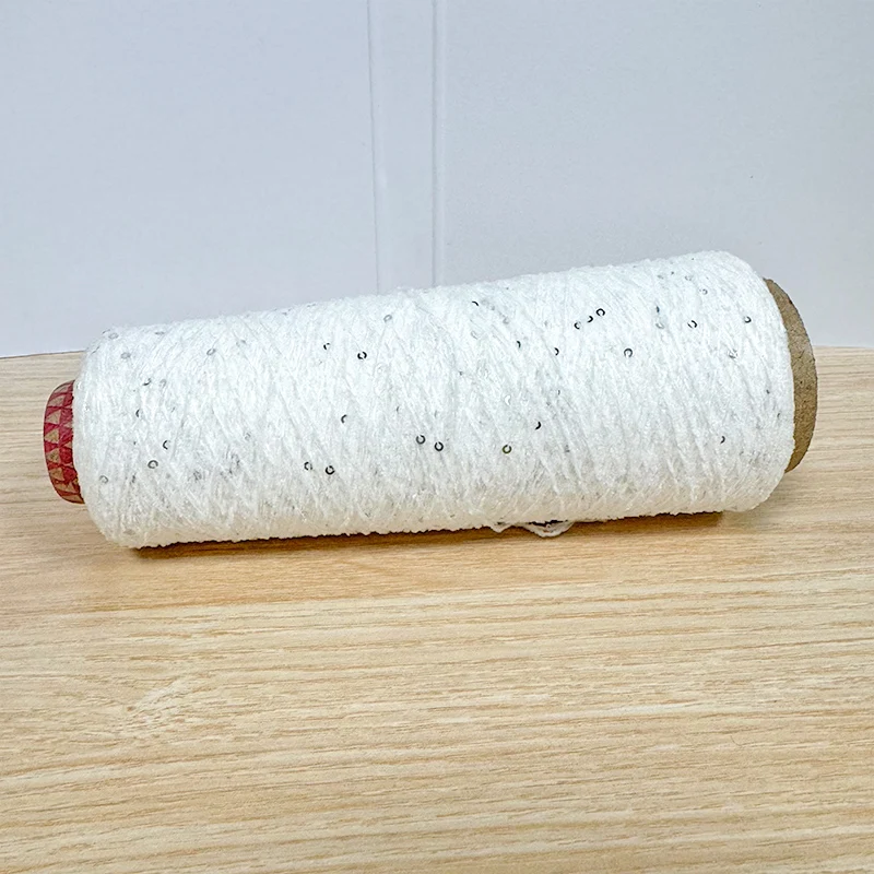 Новые продукты 2 мм блесток синель пряжа 100% полиэстер вязание вручную крючком с блестками