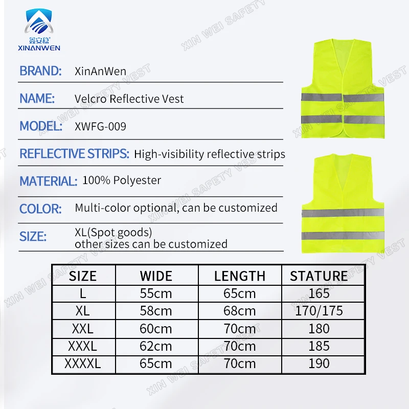 OEM Cheap High Visibility Reflective Safety Vest Construction Safety Jacket Road Riding  Work Safety Security Reflective Vest