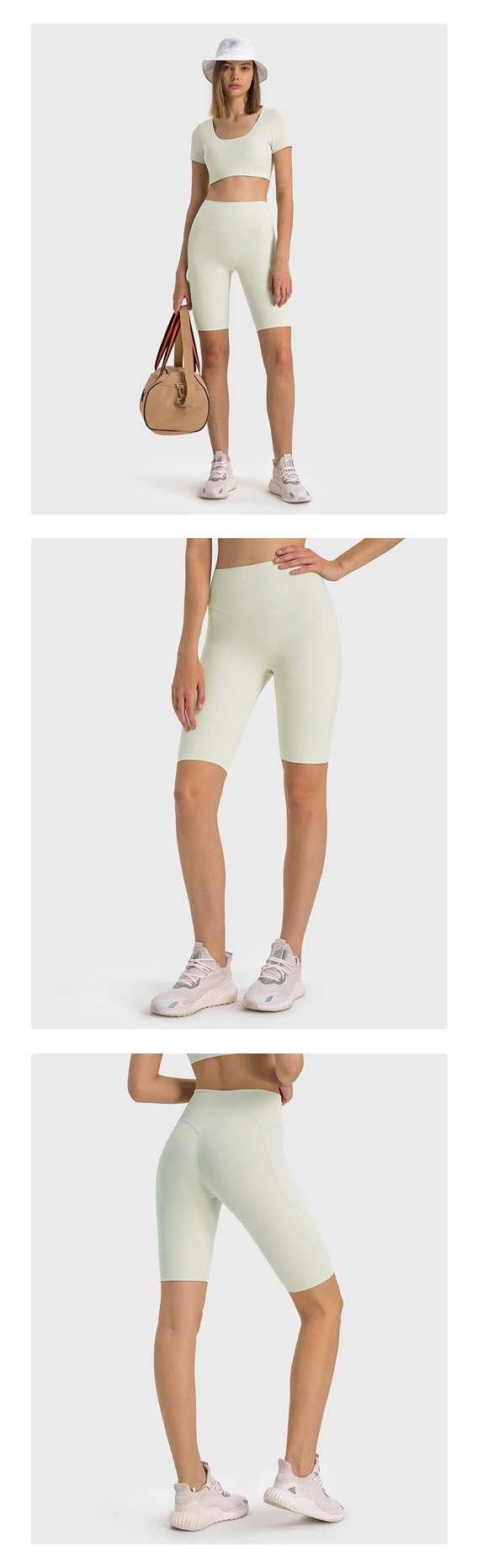 Draw strip ribbed Shaping High waist peach buttock lulu sports leggings Outdoor running fitness lulu yoga pants GYM lulu shorts