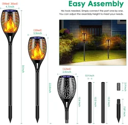Factory  Supplier Garden Light Garden Outdoor Garden Lighting Led Decoration Waterproof Solar Light Flickering Flame Solar Torch