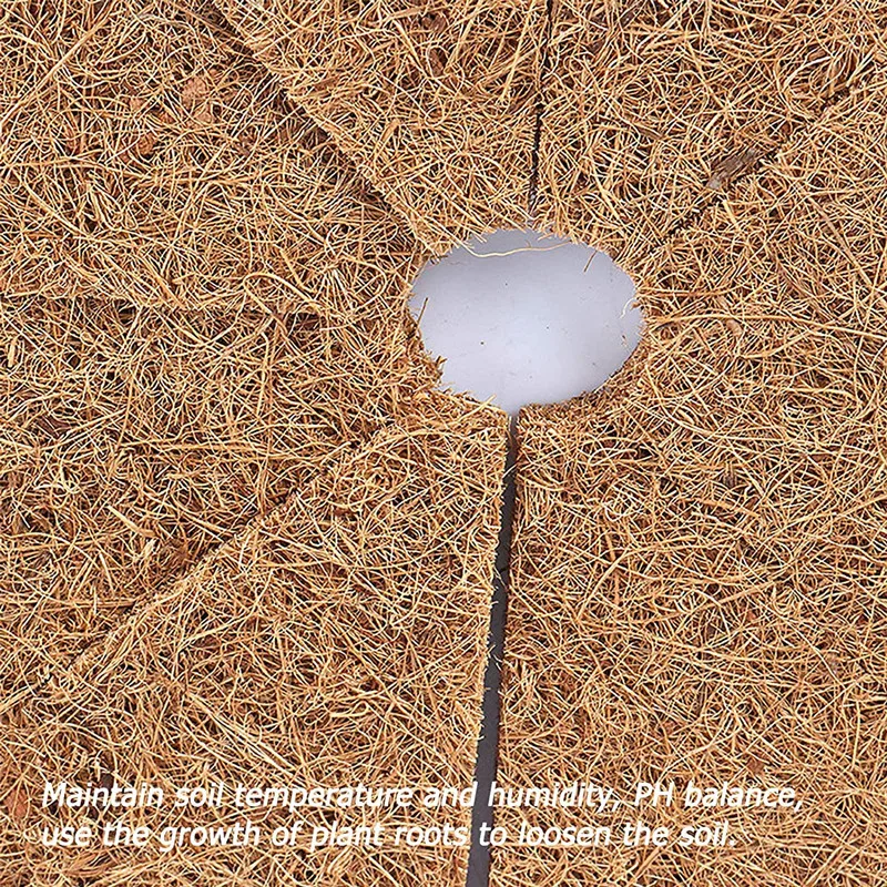 Коврик из кокосового волокна с кольцами защитный коврик натурального дерева Сорняков Для кипариса ландшафтного дизайна покрытие для растений дисками