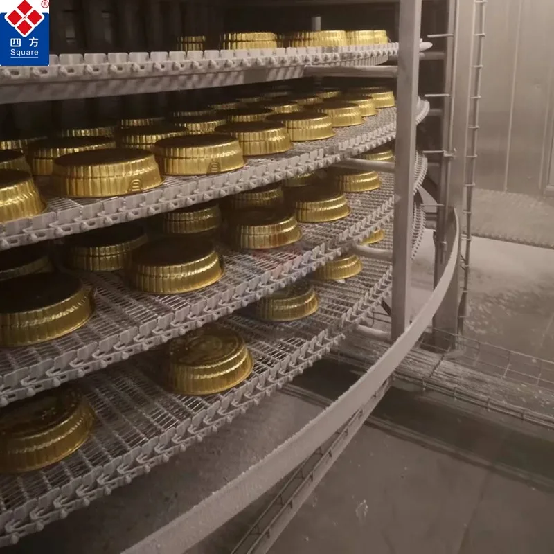 SQUARE quick freezing machine energy-efficient double spiral freezer sale