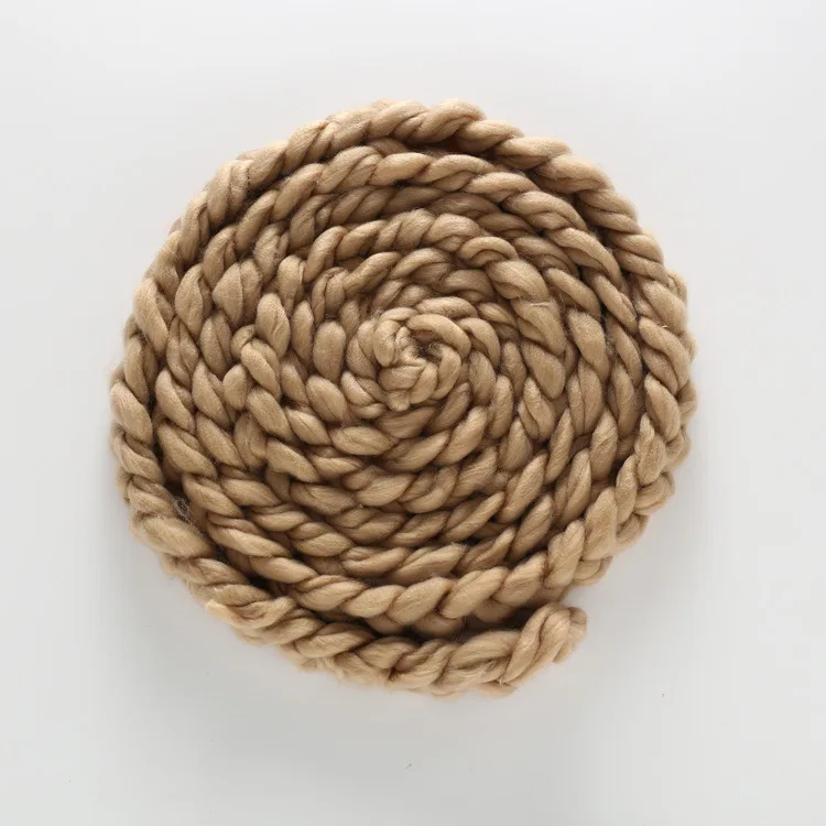 Newborn Photography Props Baby Photo Blanket 3.4M Infant Long Basket Acrylic Filler Braid Backdrop Bebe Fotos Stuffer Background