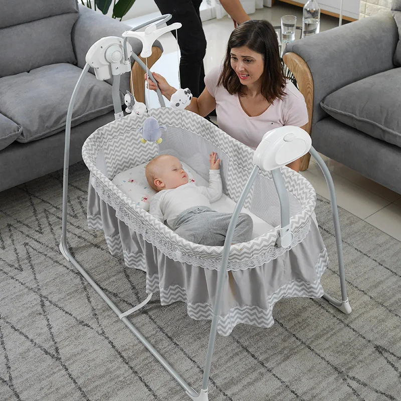 New born baby bed electric crib automatic swing cradle baby crib cot