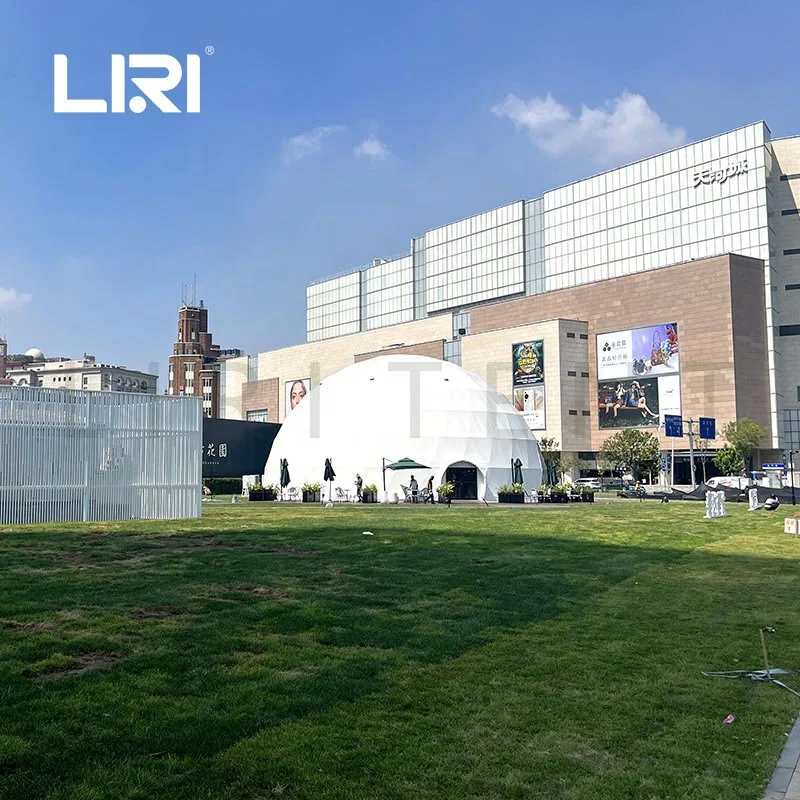 20M Large Clear White PVC Cover Geodesic Dome Tent for Exhibition and Wedding Party