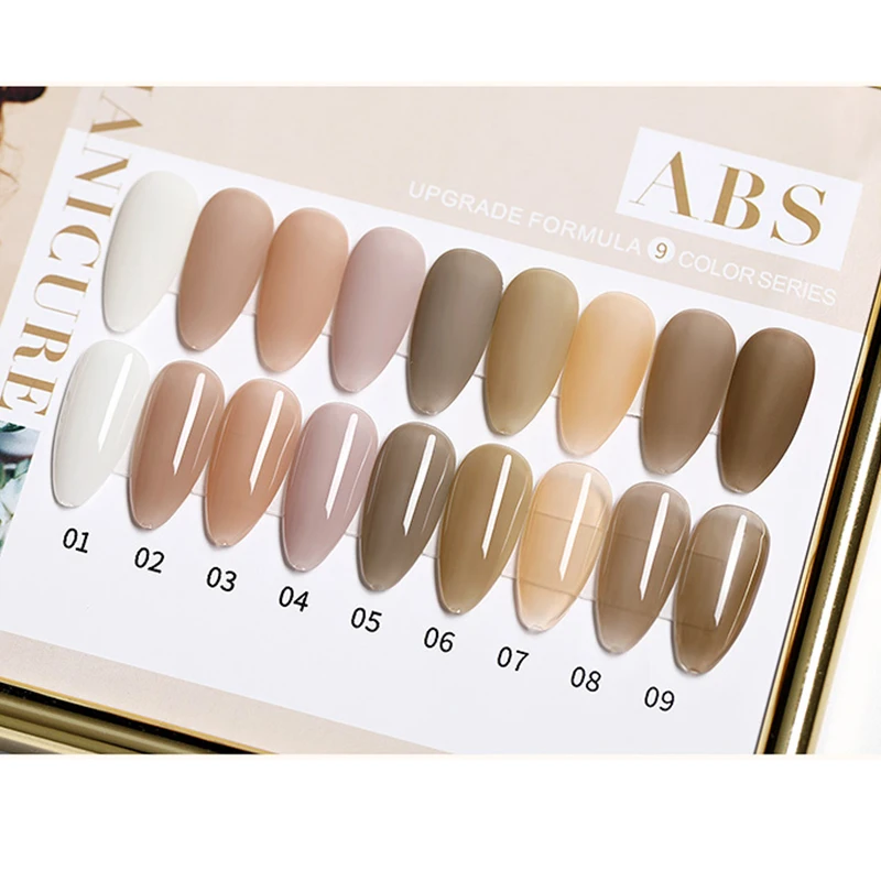 15ml Brown Coffee Color UV Gel For Nail Gel Nail Polish Varnish Hybrid Glitter Decoration Base Top Coat Set