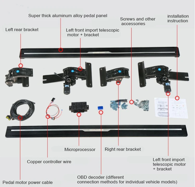 Running Board Electric Side Step For Land Rover Range Rover vogue Automatic telescopic electric pedal