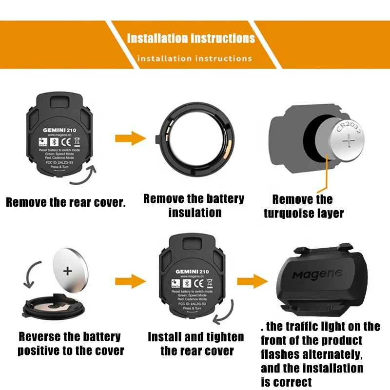 2 in 1 Bike ANT+Speed Cadence Dual Sensor for Cycle Garmin iGPSPORT Bryton MAGENE Bicycle Computer Speedometer