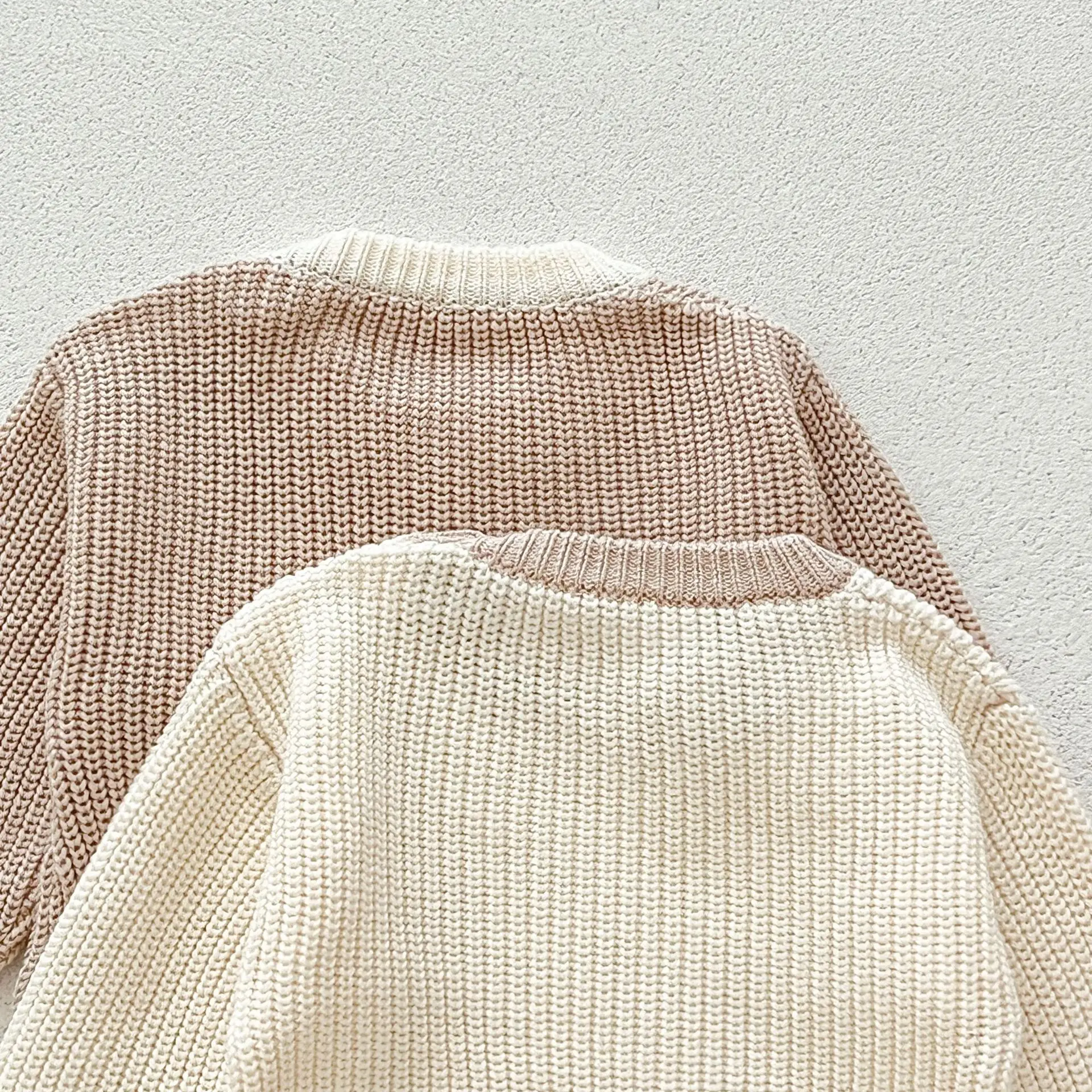 Baby clothing autumn cotton knit jumpsuit sweater go out ha clothes different color bag fart clothes crawling suit