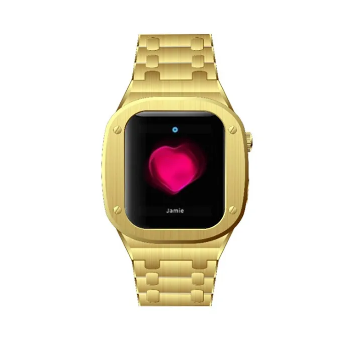 Чехол для apple watch версии 7 Высокое качество Роскошный изготовленный на заказ Логотип 316 футляр часов из нержавеющей стали 4/5/6/7 44