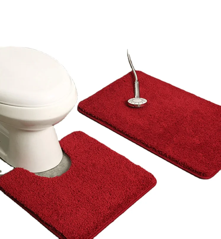 
 Коврики для ванной, коврик для ванной, нескользящий коврик из микрофибры, набор из 2 предметов, очень мягкий ворсистый коврик для ванной  