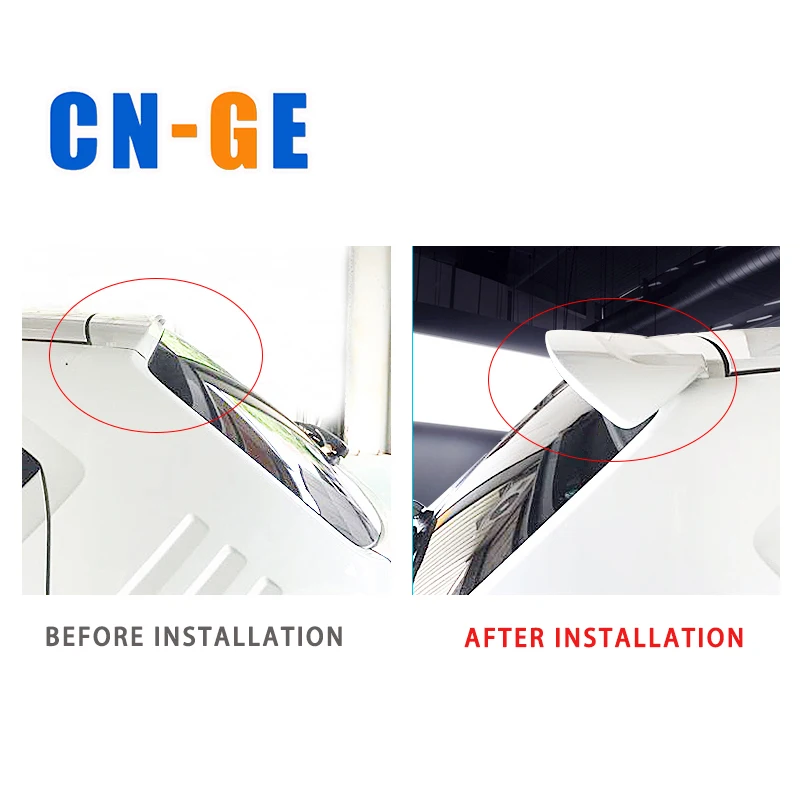 CNGE Design For Suzuki Ignis 2017+ ABS Plastic Black Rear Trunk Boot Wing Lip Roof Spoiler