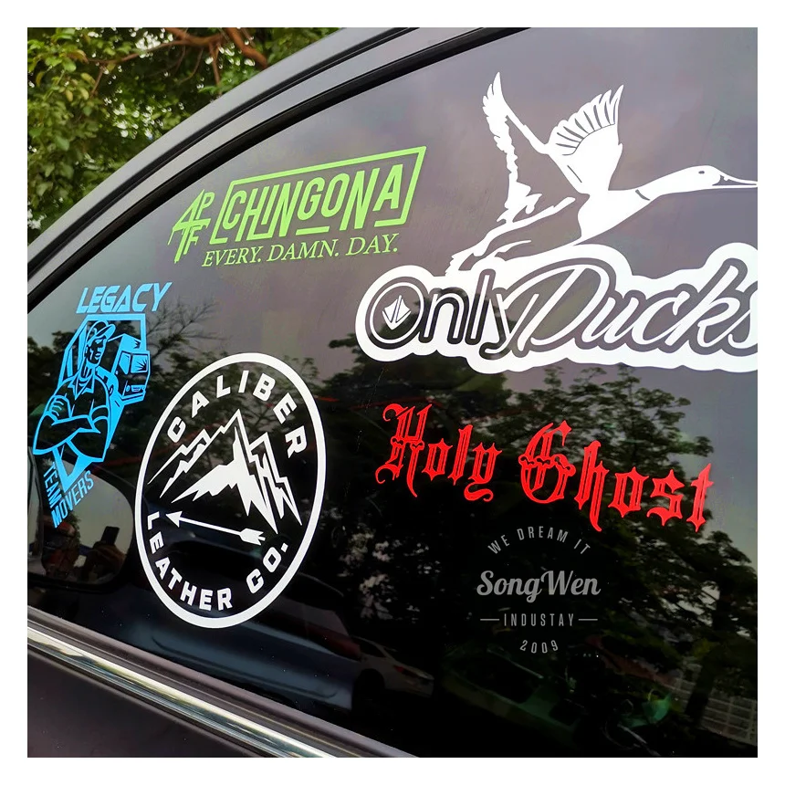 Waterproof UV Resist 3d label Sticker Car Logo Sticker Transfer Bumper Reflective Car Window Decal Custom Vinyl Car Sticker