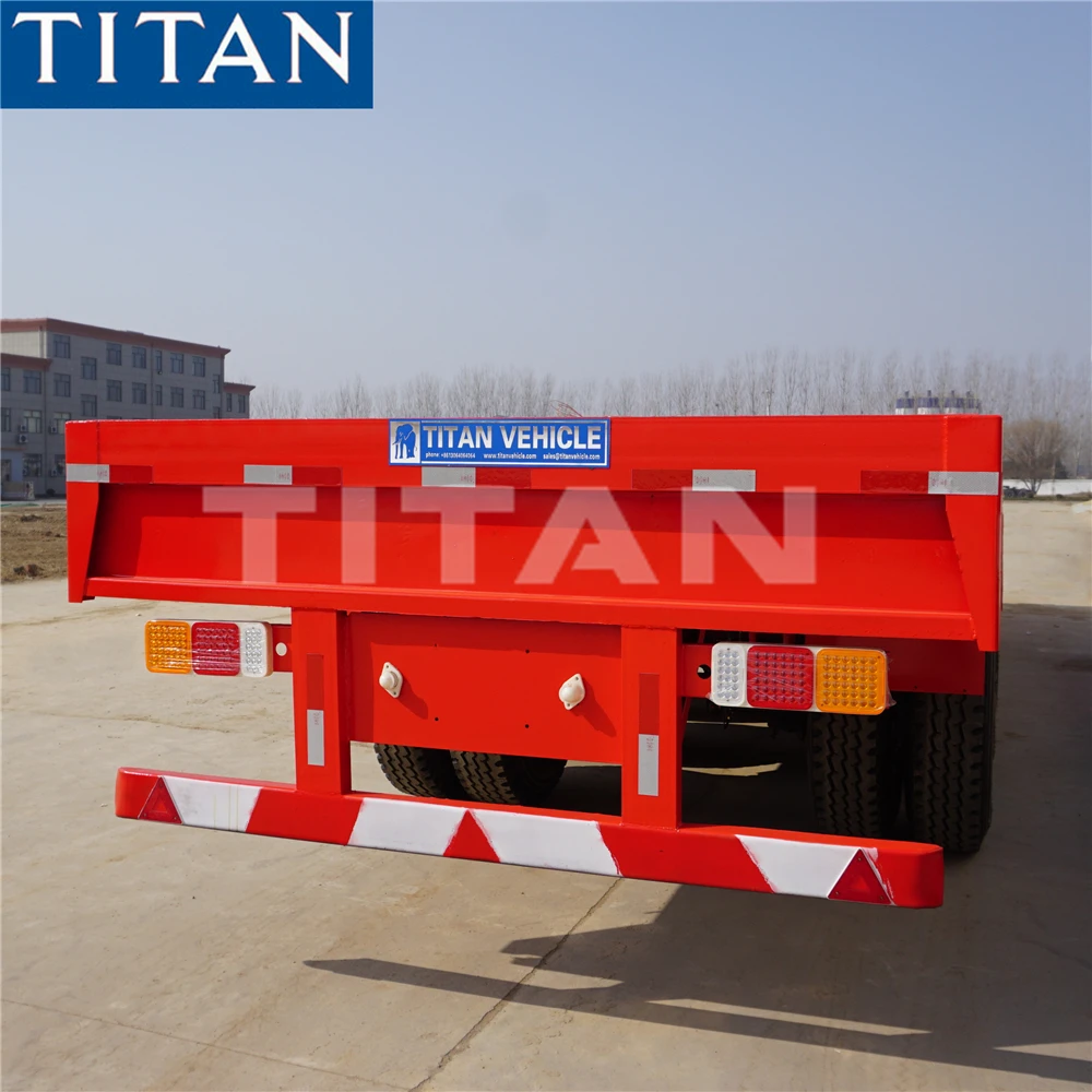 TITAN high bed trailer 45 ft flat body decks trailers for sale