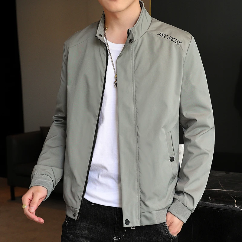 ANSZKTN Men 2021 autumn and winter new jacket mature and stable leisure with velvet stand collar spring and autumn coat men