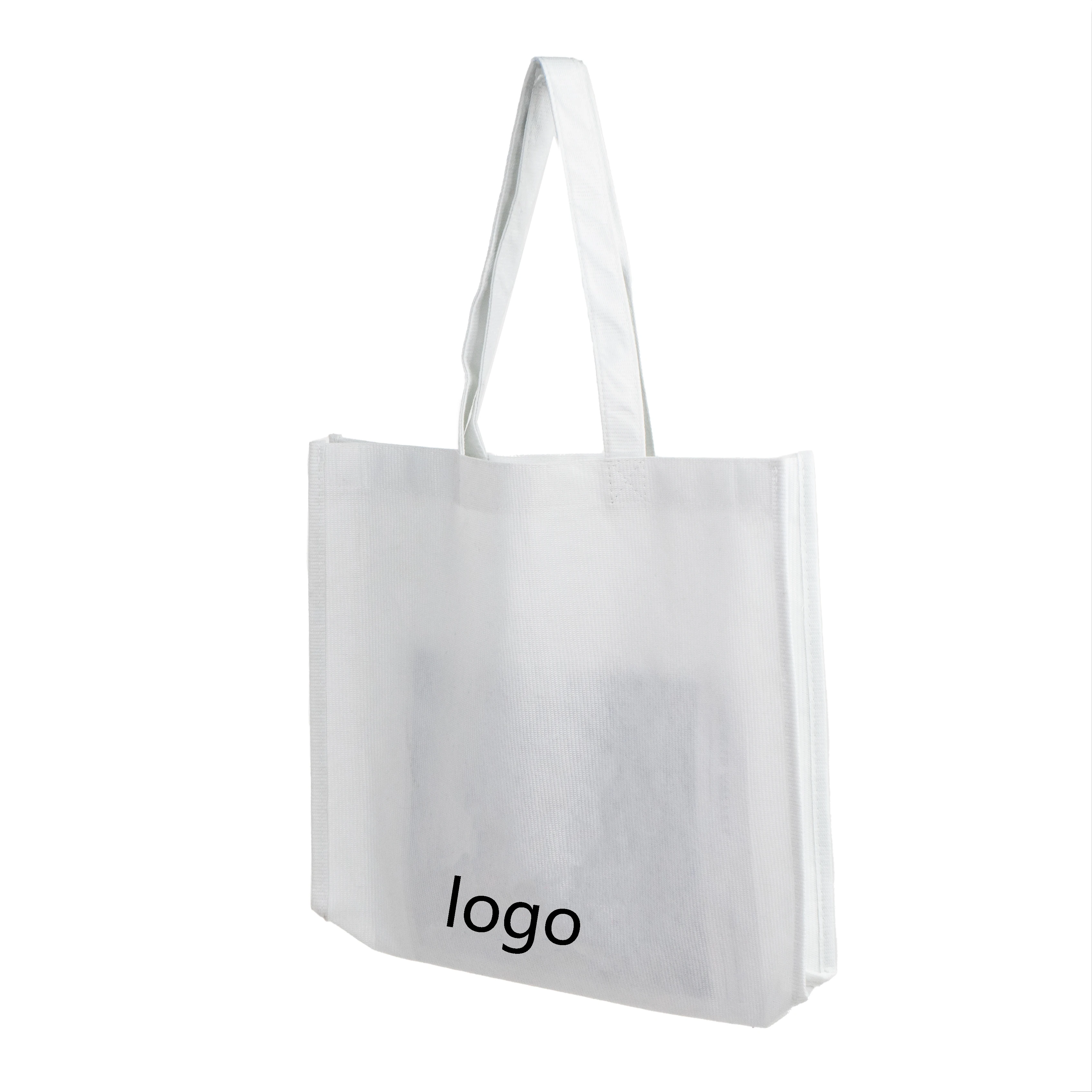 Free Stock Sample Eco Friendly Reusable RPET Stitch Bonded Fabric Bag Large Recycle Rpet Laminated Pp Non Woven Bag for Shopping