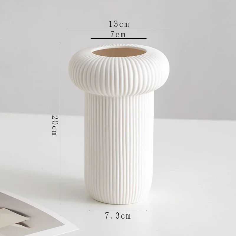 High Quality Home Decoration Nordic Modern Minimalist Decorative Flower Vases White Ceramic Vases For Home decor