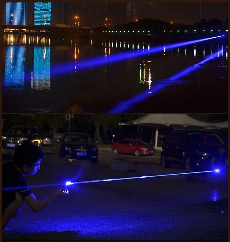 
Rechargeable High Power Burining 450nm Blue Laser Torch Light 