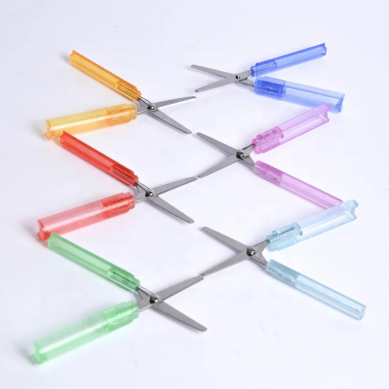 kids cartoon custom factory plastic round edge craft scissors wholesale school scissors