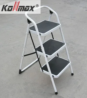 New Design Optional Color Wide Step Compact Steel Ladder for Home Use