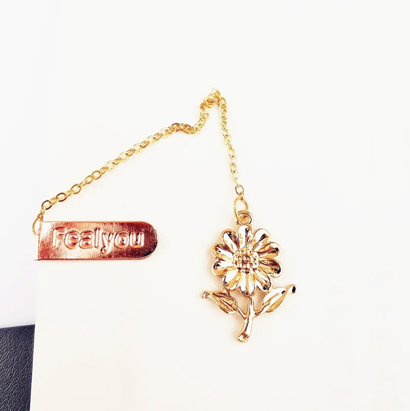 cute korean kawaii stationery Office school handmade long chain bookmark with pendant, fruit Strawberry cherry book mark charm