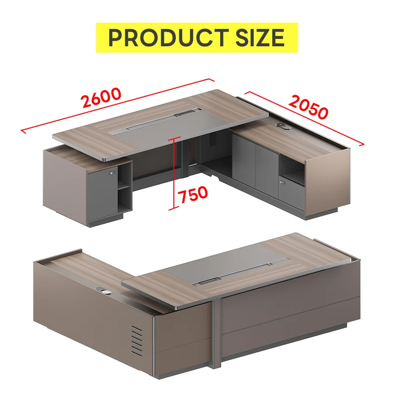 Wholesales Home L Shaped Desk Cheapest Computer Desk Modern Boss Modern Office CEO Executive Desk office furniture