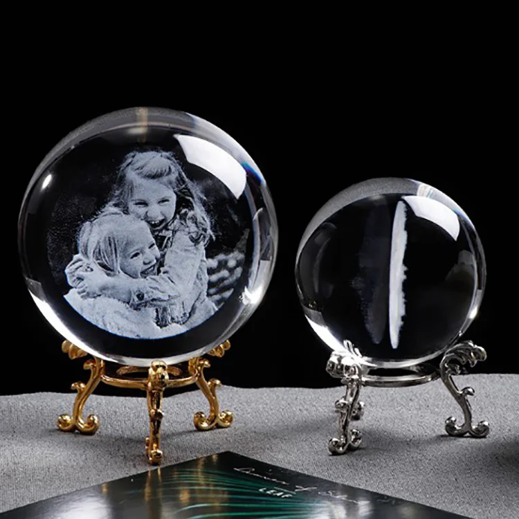 Custom logo Creative Christmas gifts glass snow crystal ball Poly resin cartoon animal ball