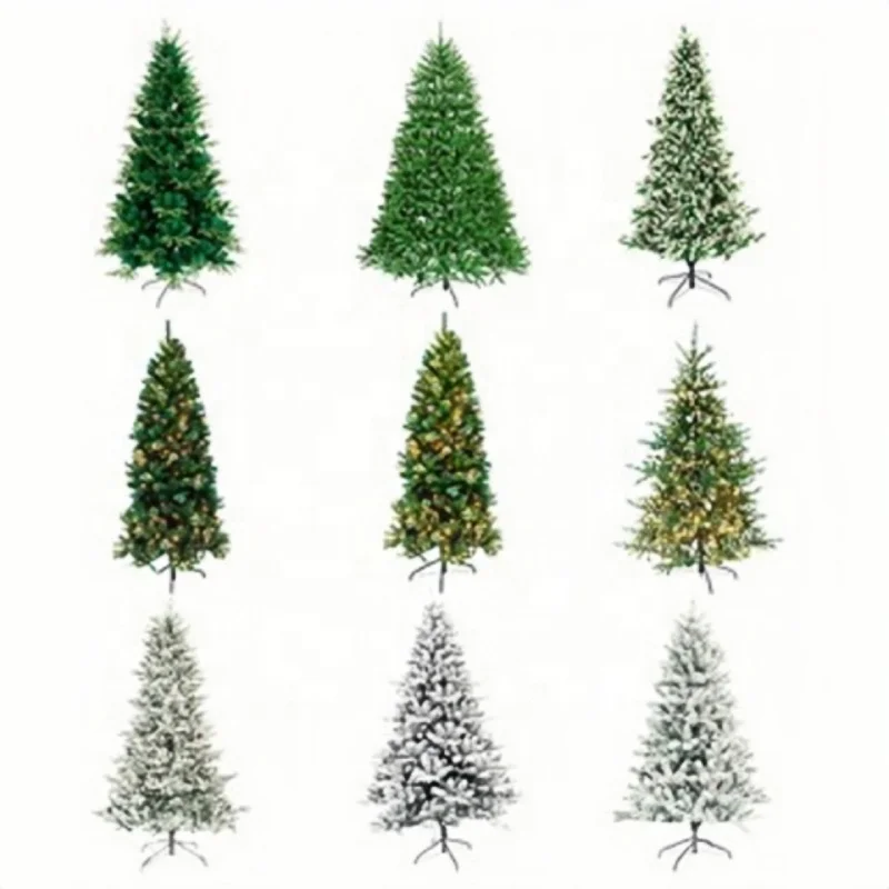 kerstbomen arvore de natal arbol de navidad comercial 7.5 Green Slim Artificial Led Christmas Tree