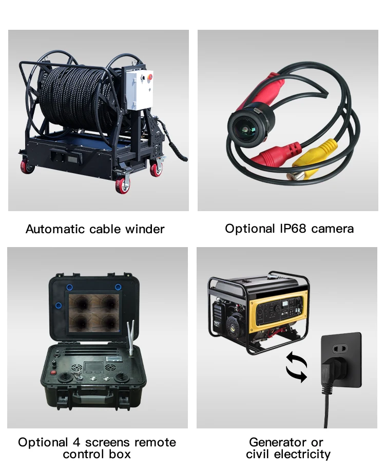 Customized crawler rov underwater pipe cleaning robot