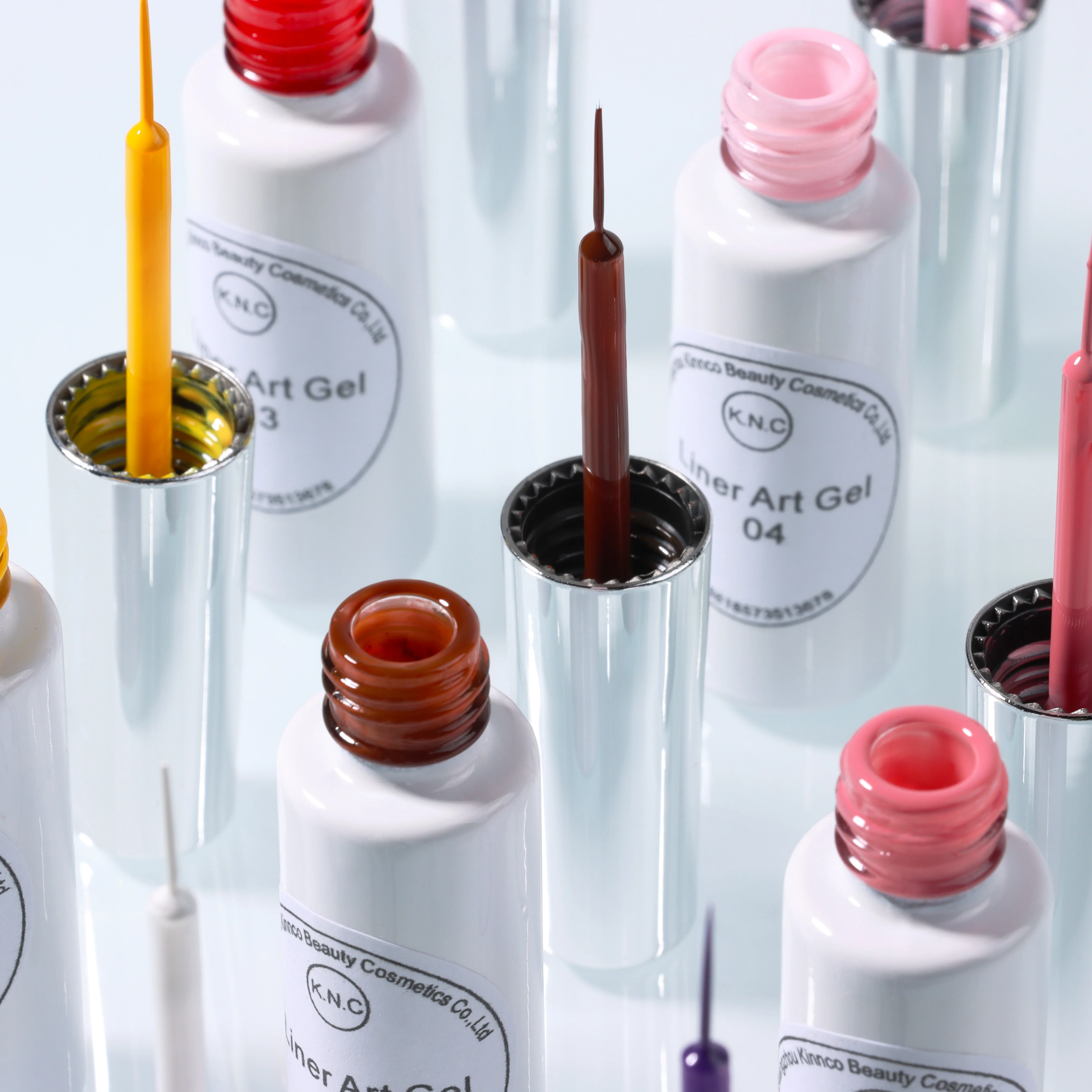 KNC Gel Liner Nail Art 10colors 1kg for Salon OEM Private Label Drawing Uv Painting Polish