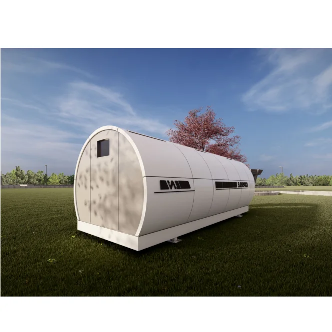 Capsule house prefab fast install portable 2 bedrooms modular housing capsule microphone