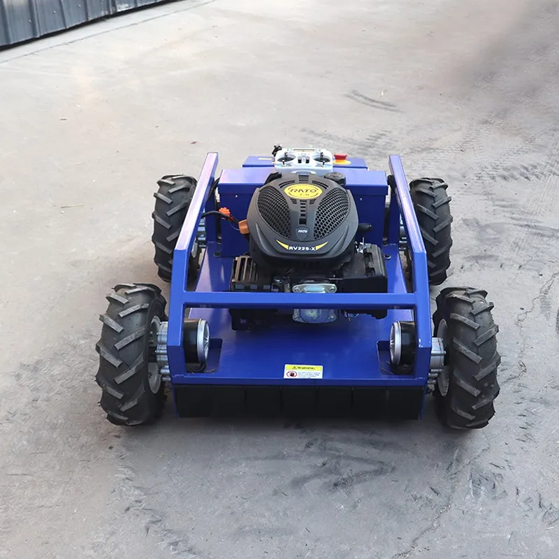 Remote control lawn mower multifunctional tracked lawn mower one click start fast climbing speed