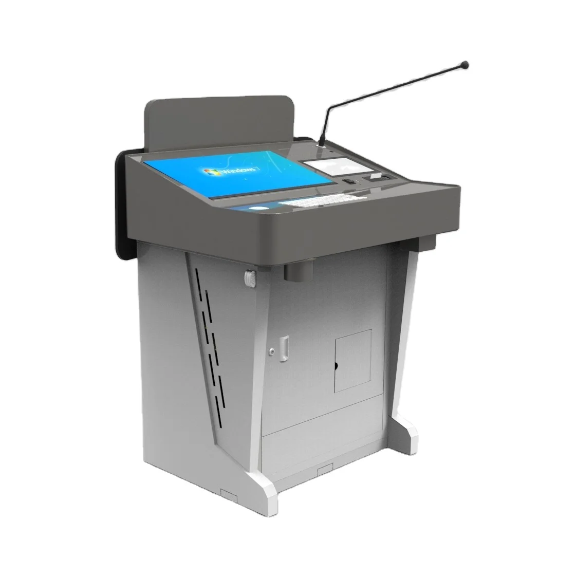 
Conference Table Height Adjustable Audio Visual IOT Smart Lectern Rack Cabinet high quality aluminum podium 
